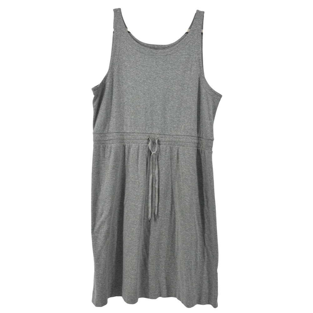 Haven Well Within Womens XXL Gray Jersey Cotton Drawstring‎ Waist Midi Dress